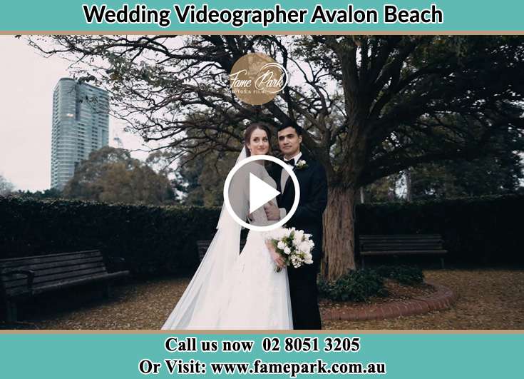 Bride and Groom at the garden Avalon Beach NSW 2107